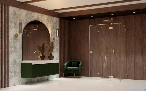 Radaway Essenza Pro Brushed Gold Kdj+S kabina 70x80x70cm prawa szczotkowane złoto 10097380-99-01R/10098070-01-01/10098070-01-01