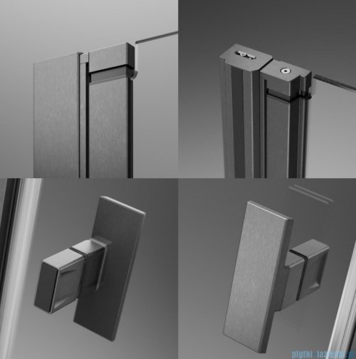 Radaway Nes Kdd B Brushed GunMetal kabina 100x80cm szczotkowany grafit 10024100-92-01L/10024080-92-01R