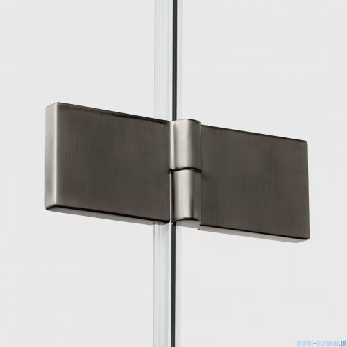 New Trendy Nesta Gunmetal Brushed kabina 110x90x200 cm prawa wspornik równoległy grafit szczotkowany/szkło przejrzyste K-4746