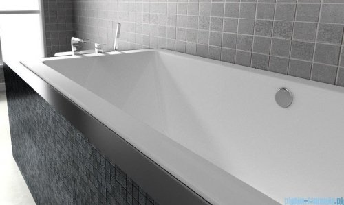 Riho Lugo 180x80cm wanna prostokątna z hydromasażem Pneumatic prawa + nogi + syfon BT02-PNE-P