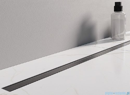 New Trendy Visio Slim Gunmetal odpływ liniowy z rusztem szczotkowanym w kolorze grafit 70x3,2 cm OL-0092