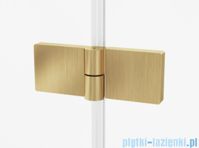 Ronal ANNEA AN13 Drzwi jednoczęściowe ze ścianką stałą w linii 80x200cm lewe złoto szczotkowane AN13G08001307