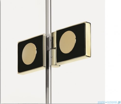 New Trendy New Soleo Light Gold 100x100x195 cm kabina złoty połysk/szkło przejrzyste K-1958