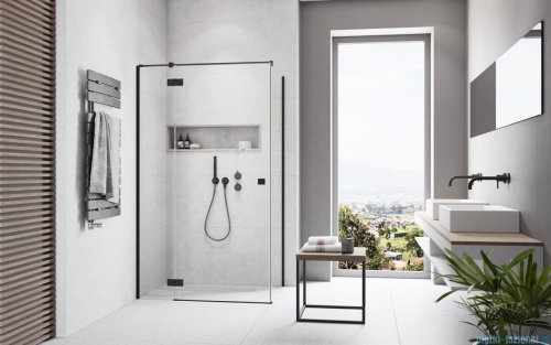 Radaway Essenza Black Kdj kabina 120x90cm lewa szkło przejrzyste 1385042-54-01L/1384050-01-01