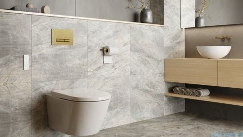 Excellent Aurro Fresh przycisk spłukujący do stelaża podtynkowego WC Shiro Premium złoto szczotkowane INEX.AF230.150.GB
