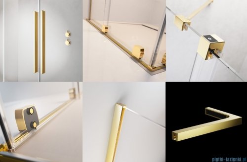 Radaway Furo SL Gold KDD kabina 120x90cm złoty połysk/szkło przejrzyste 10305120-09-01L/10305090-09-01R