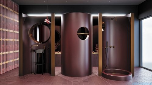 Deante SILIA Dozownik mydła ścienny brąz szczotkowany ADI_C421