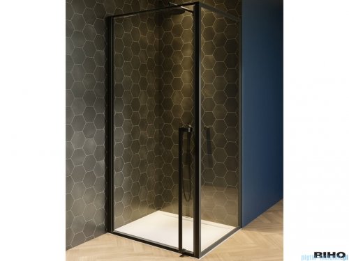 Riho Lucid GD201 kabina prysznicowa z wieszakiem 90x80cm czarna G005010121