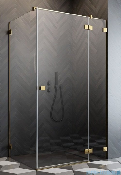 Radaway Essenza Pro Gold Kdj kabina 100x110cm prawa złoty połysk/szkło przejrzyste 10097100-09-01R/10098110-01-01
