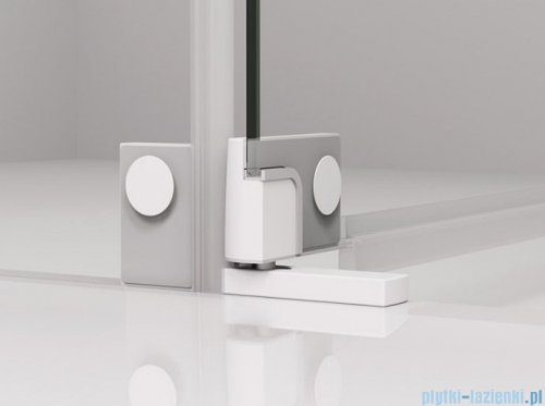 SanSwiss Cadura White Line drzwi wahadłowe 90cm jednoczęściowe prawe z polem stałym biały mat CA31CD0900907
