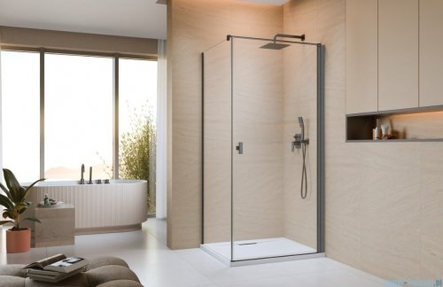 Radaway Nes Kdj I Brushed GunMetal kabina 90x70cm prawa szczotkowany grafit 10022090-92-01R/10039070-01-01