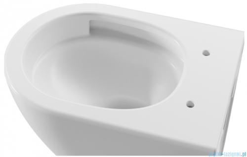 Besco Laax White miska WC wisząca + deska wolnoopadająca Laax White biały połysk #ZLA-B-DLB