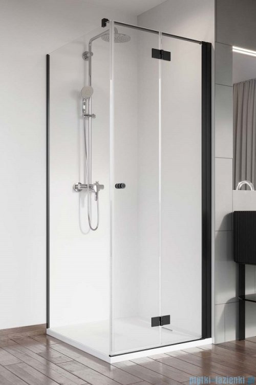 Radaway Nes Black KDJ B drzwi 90cm prawe czarny mat/szkło przejrzyste 10025090-54-01R
