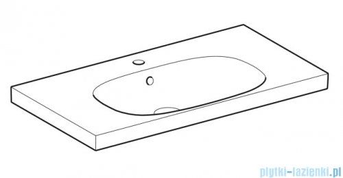 Geberit Acanto Umywalka ścienna z otworem na baterie 90x48 cm KeraTect 500.623.01.8