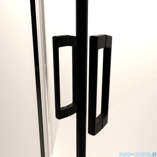 Radaway Premium Pro Black Kdj kabina 100x100cm lewa czarny mat/szkło przejrzyste 1015100-54-01L/1016100-54-01