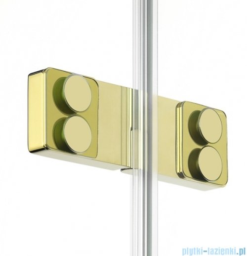 New Trendy Eventa Gold Shine kabina prysznicowa prostokątna 100x80x200 cm lewa przejrzyste Złoty połysk EXK-4702
