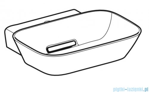 Geberit One CleanDrain Umywalka prostokątna z otworem na baterię 50x42,5cm biały mat KeraTect 505.053.00.1