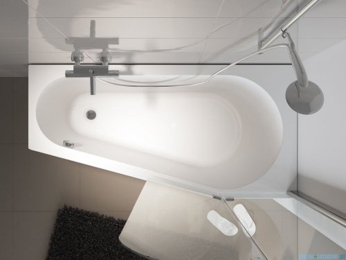 Riho Delta wanna asymetryczna 150x80cm z hydromasażem Flow lewa B067005005