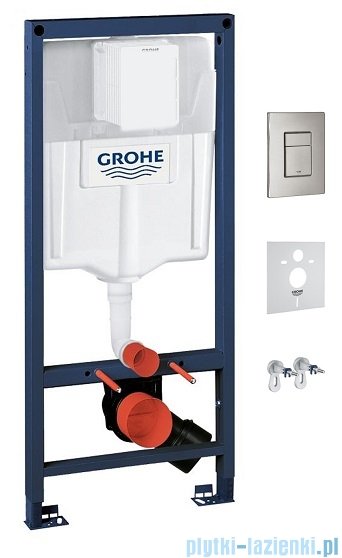 Omnires Grohe Rapid stelaż podtynkowy do WC zestaw 4w1 przycisk nikiel RAPIDSETNI