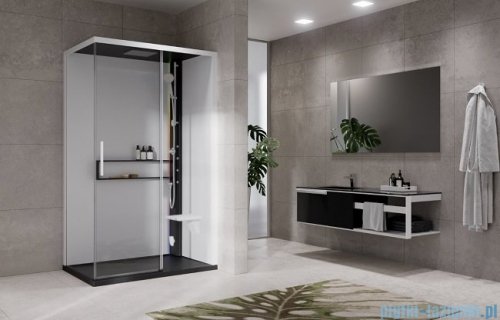 Novellini Glax 2 2.0 kabina masażowo-parowa 120x90 prawa czarna G222P299DM5-1HU