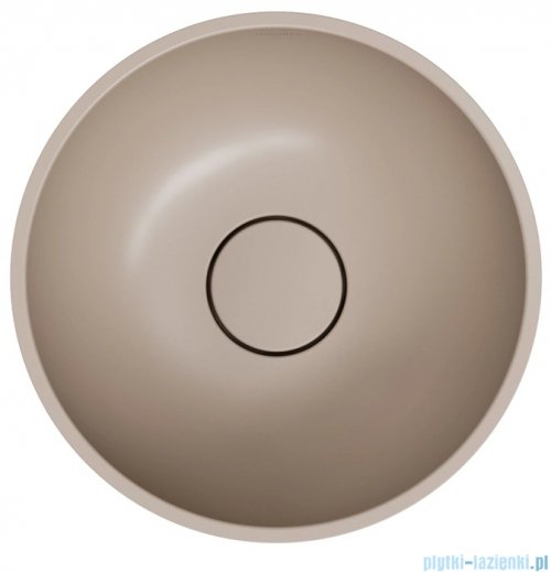 Omnires Shell M+ umywalka nablatowa Ø35 cm dune beige mat SHELL350UNDB