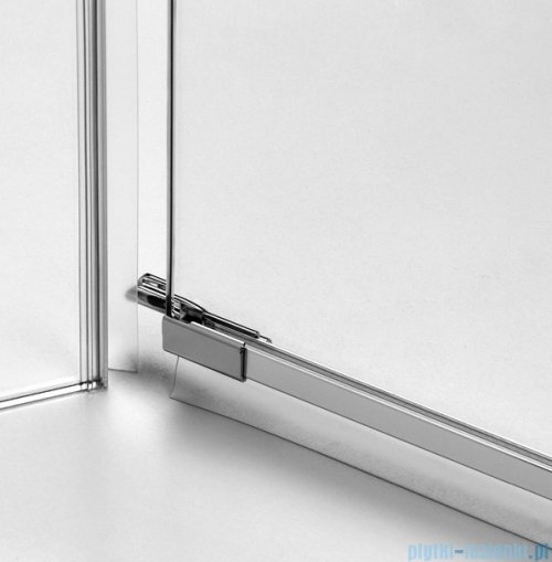 New Trendy Eventa Black Chrome drzwi wnękowe pojedyncze 120x200 cm przejrzyste lewe czarny połysk EXK-6135
