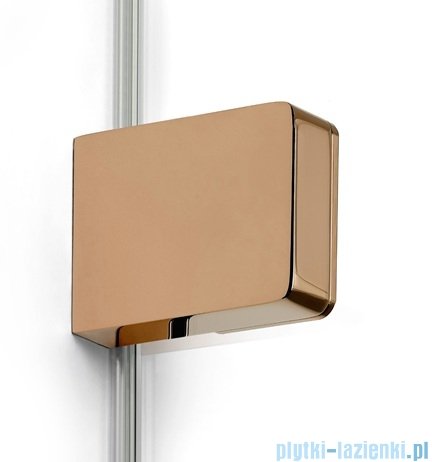 New Trendy Eventa Copper Shine kabina walk-in 100x80x200 cm z dodatkową ścianką przejrzyste miedź połysk EXK-6548/EXK-6553