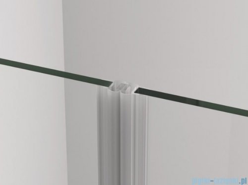 SanSwiss Cadura Black Line drzwi wahadłowe 90cm jednoczęściowe prawe z profilem przyściennym czarny mat CA1CD0900607