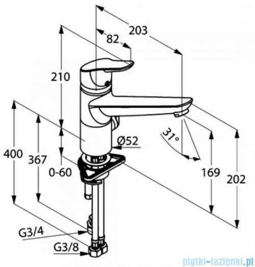 Kludi Objekta Jednouchwytowa bateria kuchenna Multi DN 15 chrom 325760575