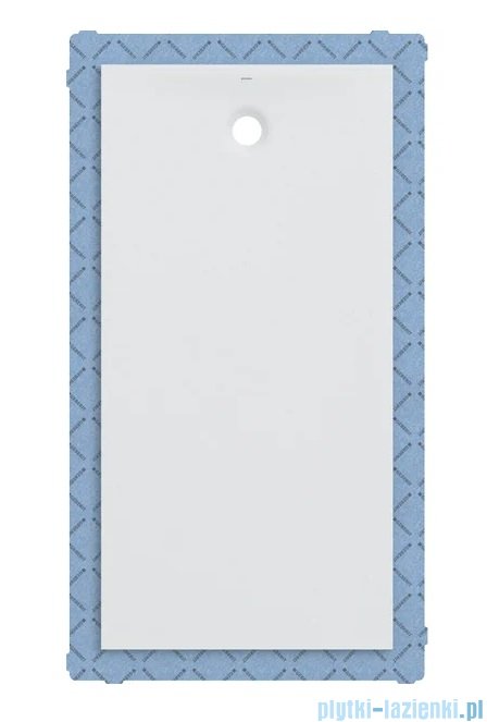 Geberit brodzik Olona 90x75cm z włókniną uszczelniającą biały 550.905.00.1