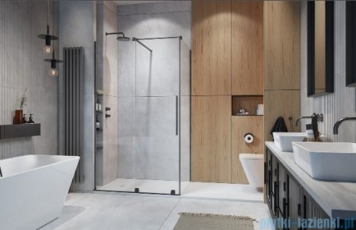 Radaway Furo Kdj Brushed GunMetal kabina 110x100cm lewa szczotkowany grafit 10104572-92-01L/10110530-01-01/10113100-01-01