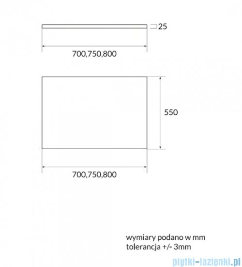 Schedline Obudowa wanny prostokątnej krótszy bok 70 cm Smototh White 5P.PW-70