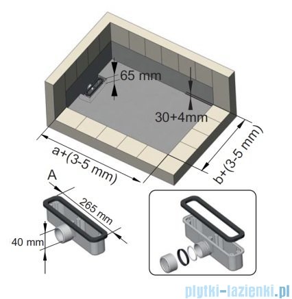 Riho Isola brodzik posadzkowy 140x80 biały mat D007009105