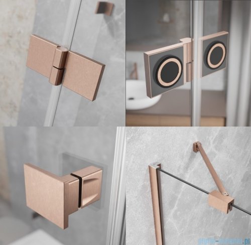 Radaway Essenza Brushed Copper Kdj+S kabina 90x120x90cm lewa szczotkowana miedź 1384050-01-01/1385024-93-01L/1384050-01-01