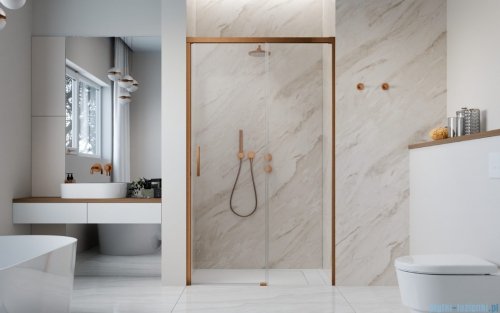 Radaway Idea DWJ Brushed Copper drzwi wnękowe 115cm prawe szczotkowana miedź 387022-93-01R