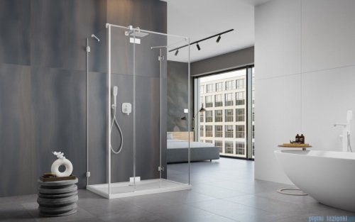 Radaway Essenza Pro White Kdj+S kabina 100x110x100cm lewa biały mat/szkło przejrzyste 10097311-04-01L/10098100-01-01/10098100-01-01