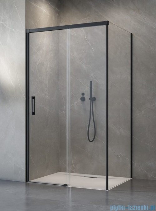 Radaway Idea Black Kds kabina prysznicowa 110x90 lewa czarny mat/szkło przejrzyste 10115110-54-01L/10117090-01-01