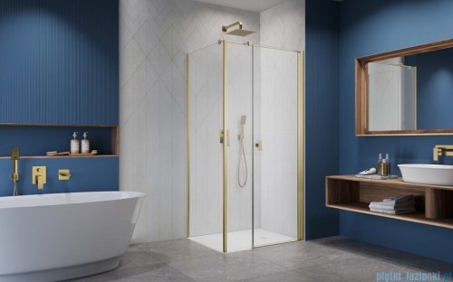 Radaway Nes Kds I Brushed Gold kabina 120x80cm prawa szczotkowane złoto 10023120-99-01R/10043080-99-01