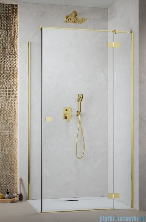 Radaway Essenza 8 Gold Kdj kabina 120x75cm prawa złoty połysk/szkło przejrzyste 10480812-01-01R/10470337-09-01R/10113075-01-01