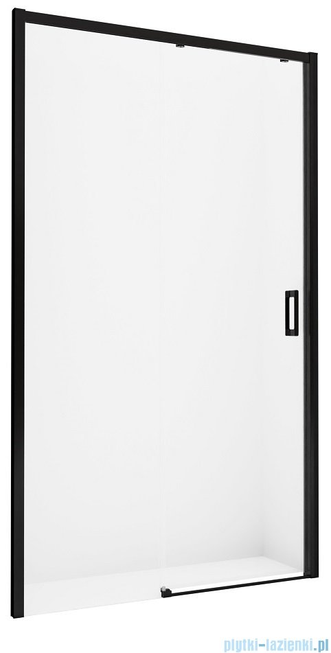 New Trendy Prime Black drzwi wnękowe pojedyncze 160x200 cm lewe przejrzyste D-0328A