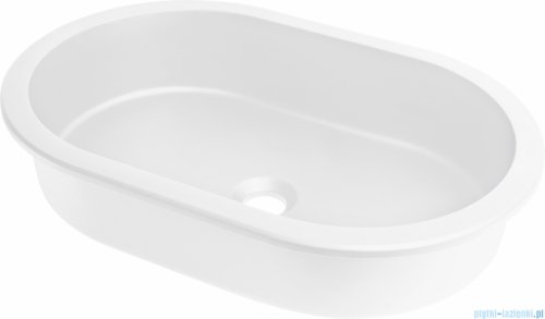 Deante SILIA Umywalka granitowa podblatowa/wpuszczana 58,8x39 cm alabaster CQS_AU6U