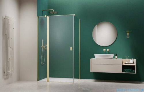 Radaway Nes 6 Kdj II Brushed Light Gold kabina 100x90cm lewa szczotkowane jasne złoto 10032100-98-01L/10039090-01-01