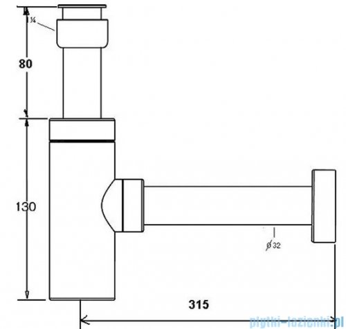 McAlpine Syfon umywalkowy kwadratowy CA32SQEU-CB