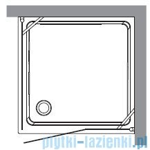 Kerasan Kabina kwadratowa lewa, szkło przejrzyste profile chrom 100x100 Retro 9150T0