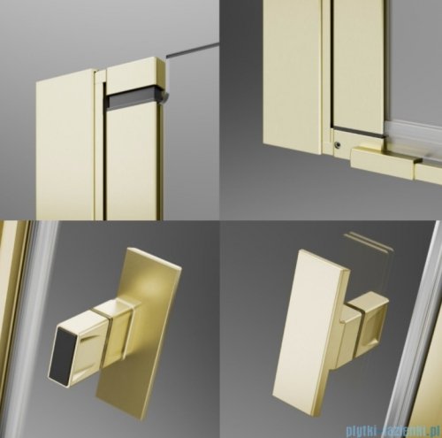 Radaway Nes 6 Kds I Brushed Light Gold kabina 120x100cm lewa szczotkowane jasne złoto 10023120-98-01L/10043100-98-01