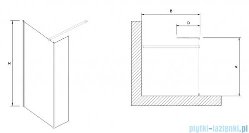 Clusi Ares kabina Walk-in z ścianką boczną 80x200 cm lewa przejrzyste 3329ARE80L