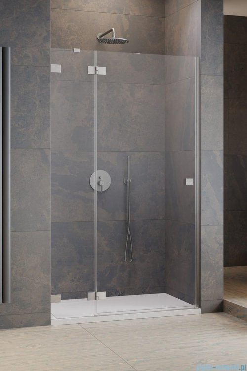 Radaway Essenza Pro Brushed Nickel Dwj drzwi wnękowe 80cm lewe szczotkowany nikiel 10099080-91-01L