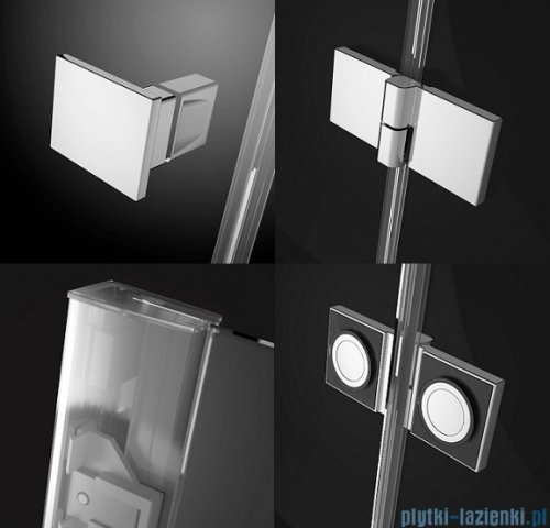 Radaway Essenza New Kdj+S kabina 100x80x100cm prawa szkło przejrzyste 385021-01-01R/384052-01-01/384052-01-01