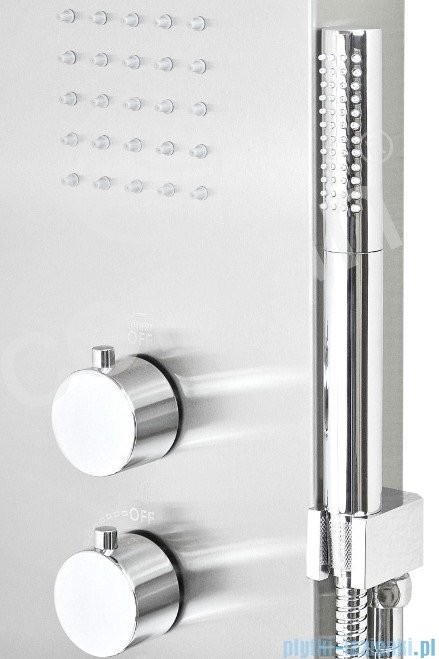 Corsan Samsara panel natryskowy z mieszaczem stal szczotkowana S-003M