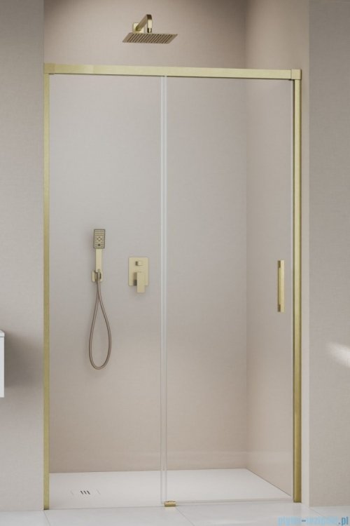 Radaway Idea DWJ Brushed Gold drzwi wnękowe 140cm lewe szczotkowane złoto 387018-99-01L